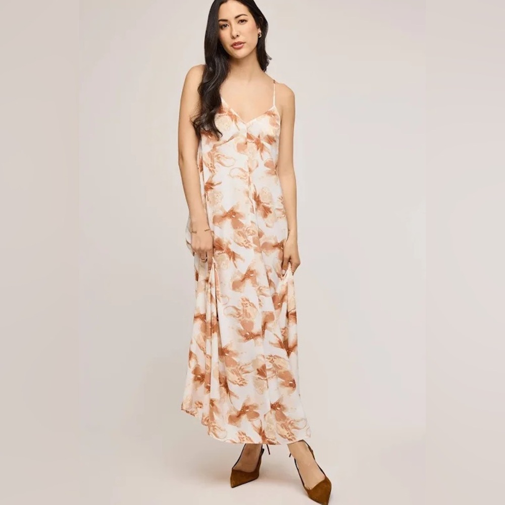 Gentle Fawn 
Cynthia Satin Dress in Sienna Petal